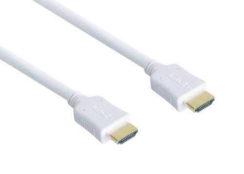 Kabelmeister® High-Speed-HDMI®-Kabel mit Ethernet, vergoldete Stecker, 5m weiß von Kabelmeister