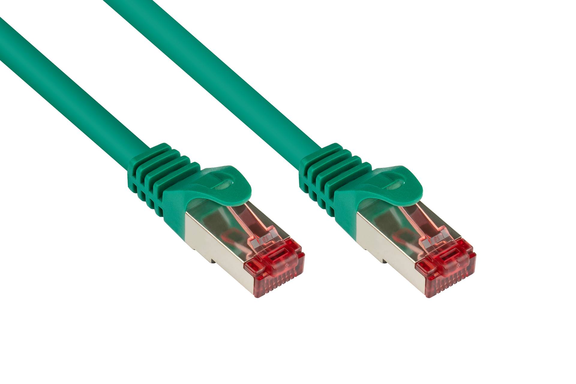 RNS® Patchkabel mit Rastnasenschutz, Cat. 6, S/FTP, PiMF, PVC, 250MHz, grün, 7,5m von Kabelmeister