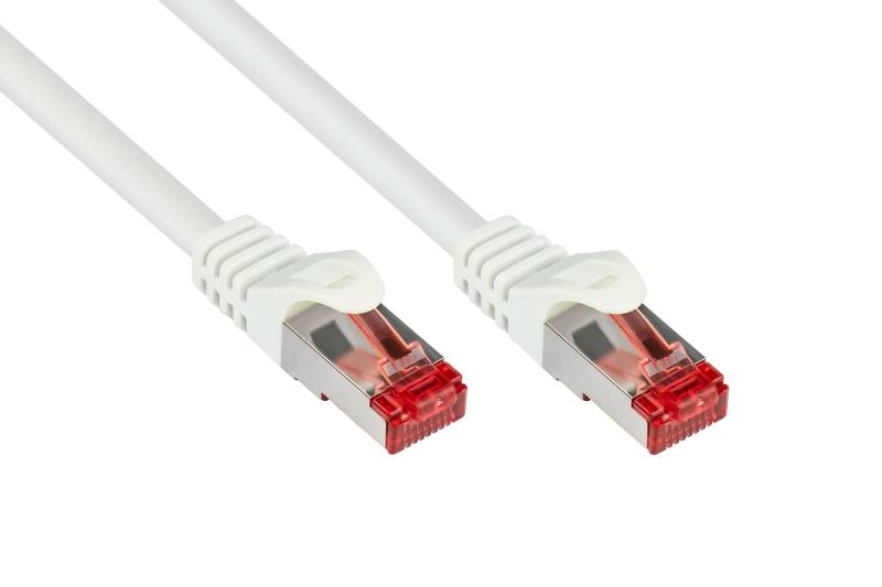 RNS® Patchkabel mit Rastnasenschutz, Cat. 6, S/FTP, PiMF, PVC, 250MHz, weiß, 0,25m von Kabelmeister