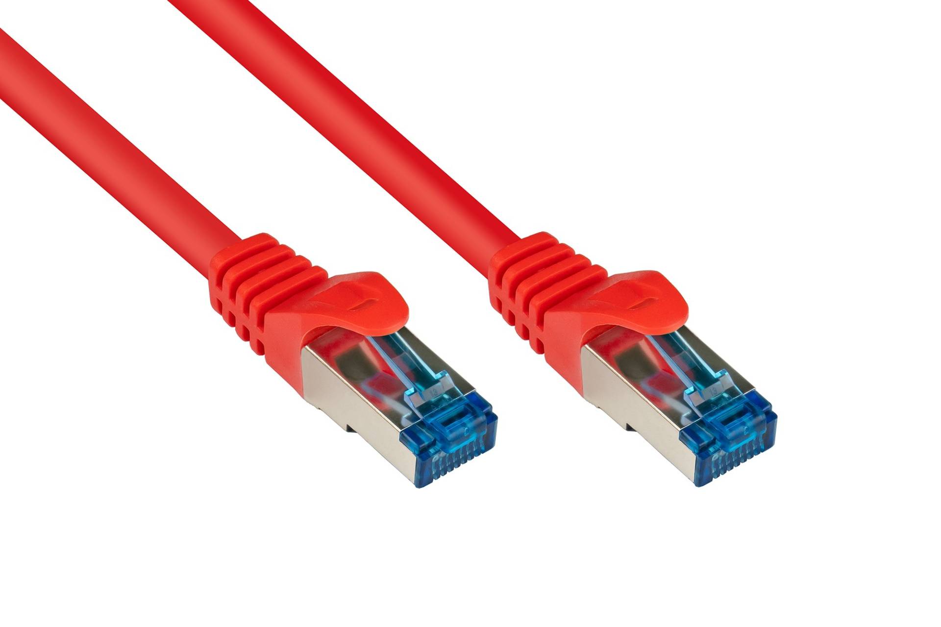 RNS® Patchkabel mit Rastnasenschutz, Cat. 6A, S/FTP, PiMF, halogenfrei, 500MHz, rot, 7,5m von Kabelmeister