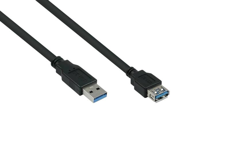 kabelmeister USB3.0 Verläng. A St.-A Bu. UL schwarz 1m von Kabelmeister