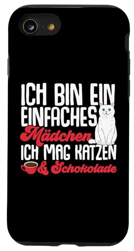 Hülle für iPhone SE (2020) / 7 / 8 Katze Katzen Lustiges Ich Bin Ein Einfaches Mädchen von Kätzchen Katze Geschenke