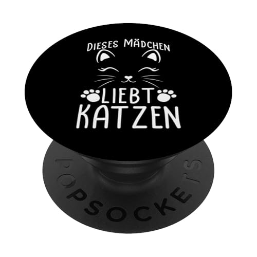 Katze Lustiges Dieses Mädchen Liebt Katzen PopSockets mit austauschbarem PopGrip von Kätzchen Katze Geschenke