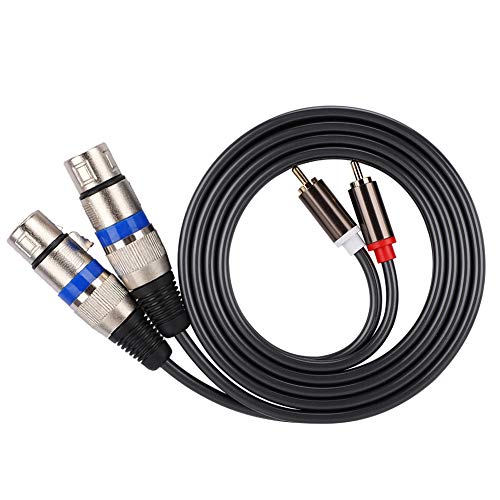 Dual für Cinch Stecker auf XLR Buchse Audio Adapterkabel Patchkabel Zweireihiges PVC Kabel für Audioanschlüsse von Mikrofonmischern, Kopfhörerverstärkern und Anderen Geräten. von Kafuty