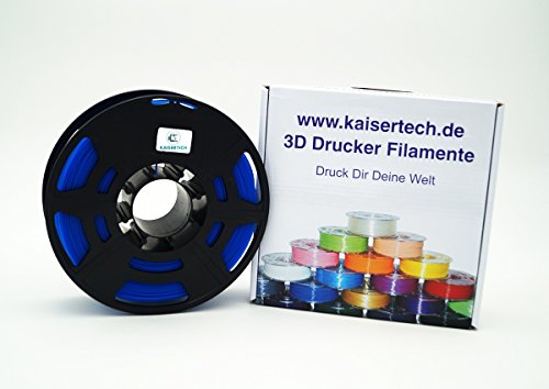 Kaisertech Filament für 3D Drucker 1kg PLA 3.00mm Blau - Premium Qualität Spule Rolle von Kaisertech