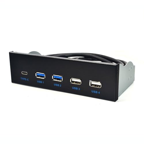 5,25 Zoll Medien-Dashboards USB 3.1 Frontpanel 2 USB 3.0 + 2 USB 2.0 + TypeC TypeE für PC Desktop 5,25 Zoll ROM Laufwerksschacht USB 3.1 Frontplatte von Kalttoy