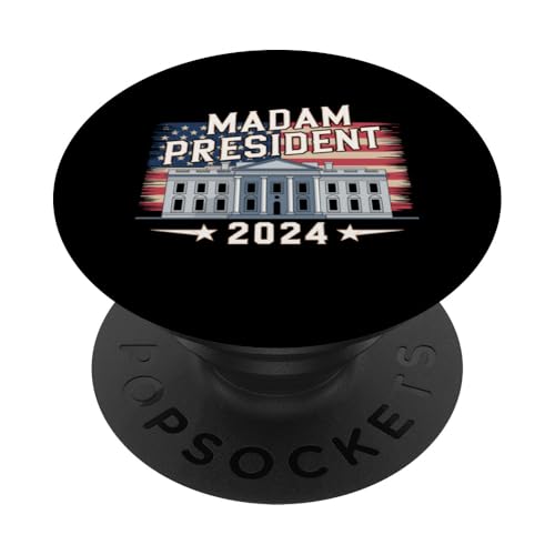 Frau Präsidentin Kamala Harris 2024 Politisch PopSockets Klebender PopGrip von Kamala Harris 2024 Kampagne Unterstützung Kleidung