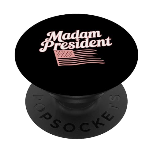 Frau Präsidentin Kamala Harris 2024 Politisch PopSockets Klebender PopGrip von Kamala Harris 2024 Kampagne Unterstützung Kleidung