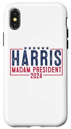 Hülle für iPhone X/XS Harris Madam Präsident Kamala Harris 2024 erste schwarze Frau von Kamala Harris 2024 gifts