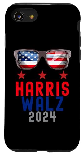 Hülle für iPhone SE (2020) / 7 / 8 Harris Walz 2024 Retro Vintage US Präsidentschaftswahl 2024 von Kamala Harris Tim Walz President 2024