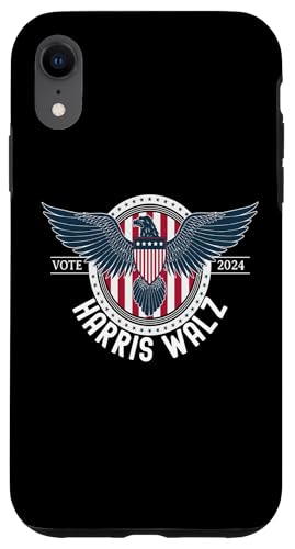 Hülle für iPhone XR Harris Walz 2024 Retro Vintage US Präsidentschaftswahl 2024 von Kamala Harris Tim Walz President 2024