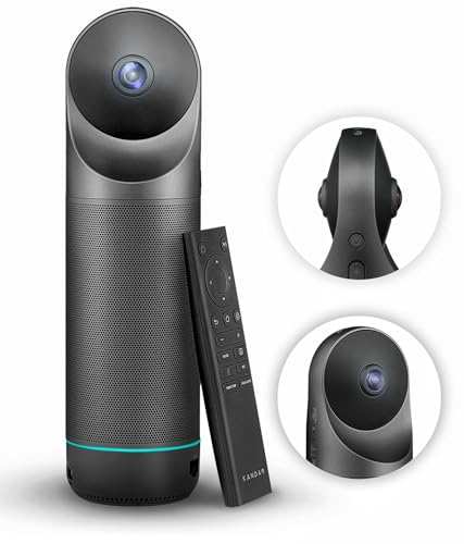 KanDao Meeting Pro (Next Gen) All-in-One Video-Konferenzraum-Kamera-System - 360-Grad-Automatik-Lautsprecher-Fokus & Smart Zooming Video-Call-Konferenz-Kamera mit Mikrofonen und Lautsprecher von KanDao