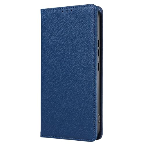 KarFRi Magnetische Klapphülle für Samsung Galaxy S24 Ultra/S24 Plus/S24, Premium-Leder-Handyhülle mit Kartenschlitz, Objektivschutz, Brieftasche, Blau, S24 von KarFRi