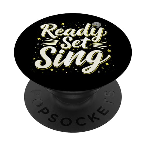 Karaoke-Spaß, Geschenk für Liebhaber von Karaoke Night Vibes PopSockets Klebender PopGrip von Karaoke Enthusiast Sing-Along Music Lover Singer