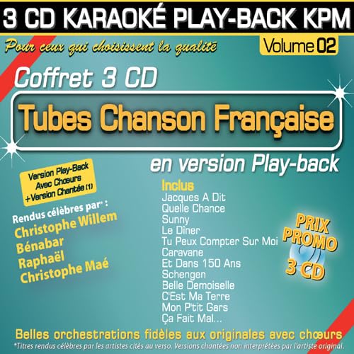 Coffret 3 CD Karaoké Play-Back KPM "Tubes Chanson Française Vol.02" von Karaoké Paris Musique