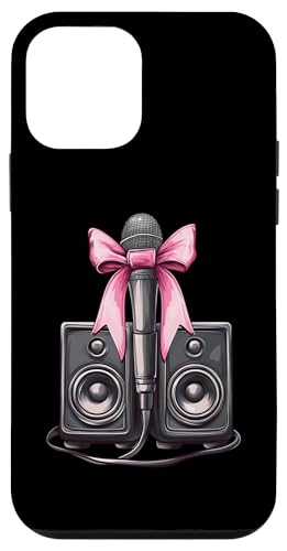 Coquette Bow Karaoke-Sänger-Mikrofon-Lautsprecher Mädchen Mama Pink Hülle für iPhone 12 mini von Karaoke Singer Coquette Aesthetic Women Gifts