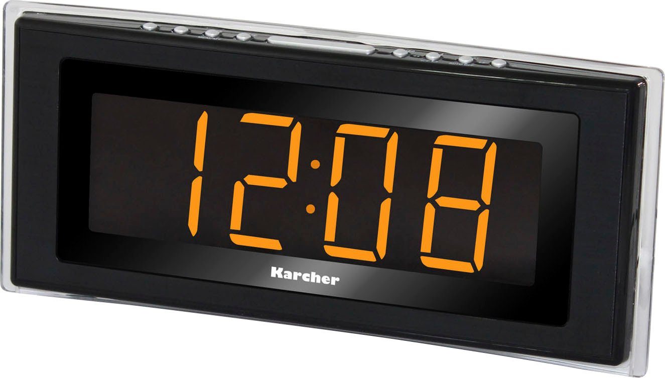 Karcher UR 1080 Uhrenradio (UKW mit RDS, Extragroßes Display in 3 Stufen dimmbar, Raumtemperaturanzeige) von Karcher