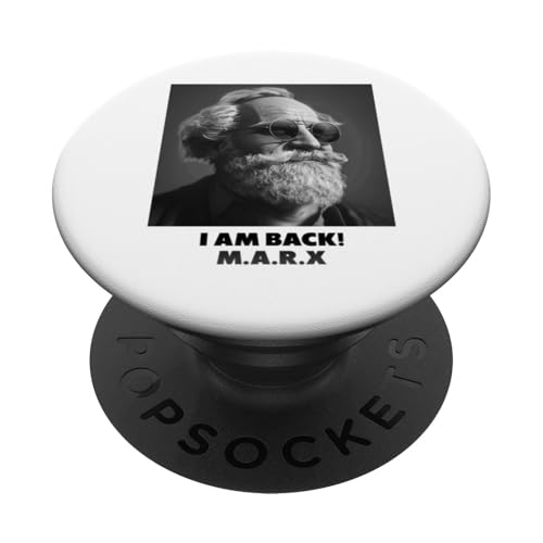 I AM BACK, Karl Marx, Kommunist, cooles Marx PopSockets Klebender PopGrip von Karl Marx, Marxismus, Kommunismus