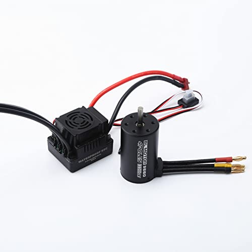 Karlak Wasserdichter 3660 3800KV Brushless Motor 80A Brushless ESC Combo Set für 1/8 1/10 Ferngesteuerter Pkw von Karlak