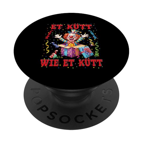 Clown Köln Et Kütt Wie Et Kütt Kölsch Karnevalskostüm Clowns PopSockets Klebender PopGrip von Karneval Faschingskostüm Clown Kostüm Gesicht