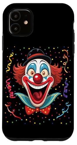 Hülle für iPhone 11 Karnevalskostüm Fasching Kostüm Lustige Clown Konfetti von Karneval Faschingskostüm Clown Kostüm Gesicht