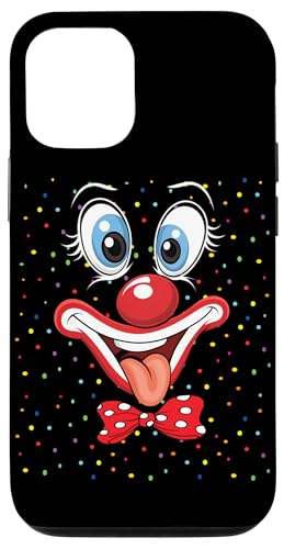 Hülle für iPhone 12/12 Pro Karnevalskostüm Fasching Kostüm Lustige Clown Konfetti von Karneval Faschingskostüm Clown Kostüm Gesicht