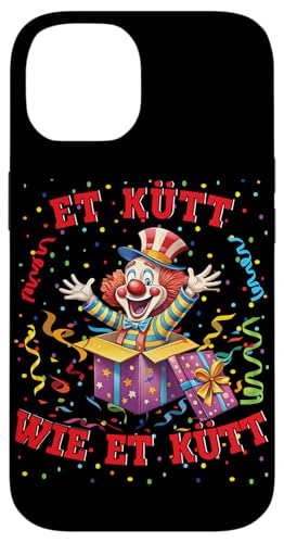 Hülle für iPhone 14 Clown Köln Et Kütt Wie Et Kütt Kölsch Karnevalskostüm Clowns von Karneval Faschingskostüm Clown Kostüm Gesicht