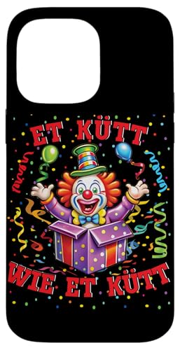 Hülle für iPhone 14 Pro Max Clown Köln Et Kütt Wie Et Kütt Kölsch Karnevalskostüm Clowns von Karneval Faschingskostüm Clown Kostüm Gesicht