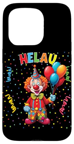 Hülle für iPhone 15 Pro Karnevalskostüm Fasching Kostüm Helau Clown Konfetti von Karneval Faschingskostüm Clown Kostüm Gesicht