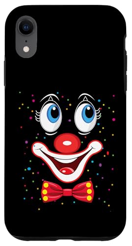 Hülle für iPhone XR Karnevalskostüm Fasching Kostüm Lustige Clown Konfetti von Karneval Faschingskostüm Clown Kostüm Gesicht