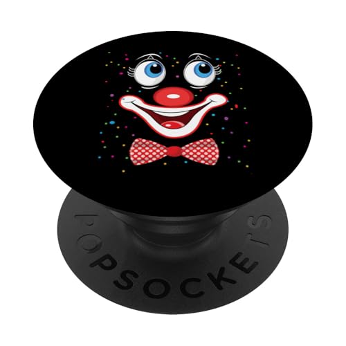 Karnevalskostüm Fasching Kostüm Lustige Clown Konfetti PopSockets Klebender PopGrip von Karneval Faschingskostüm Clown Kostüm Gesicht