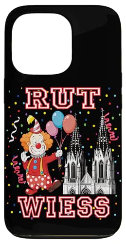 Hülle für iPhone 13 Pro Köln Rut und Wiess Kölner Dom Karnevalskostüm Clown Kostüm von Karneval Kostüm Fasching Köln Damen und Herren