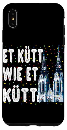 Hülle für iPhone XS Max Köln Rut und Wiess Rot Weiss Karneval Kölsch Kölle Alaaf von Karneval Kostüm Fasching Köln Outfit Damen Herren