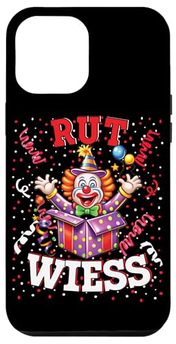 Hülle für iPhone 12 Pro Max Köln Rut und Wiess Rot Weiss Karnevalskostüm Clown Kostüm von Karneval Kostum Fasching Köln Damen und Herren