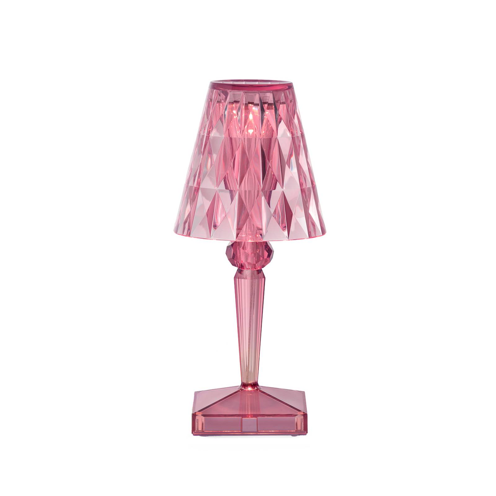 Kartell LED-Akku-Tischlampe Battery, pink pastell, IP54 von Kartell