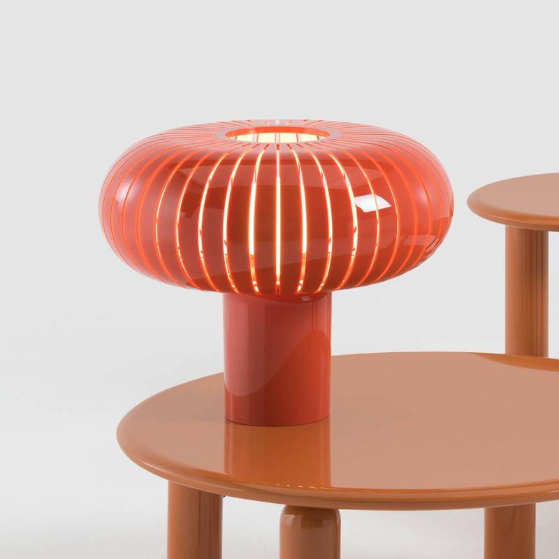 Kartell Tischleuchte Teresa Special Edition, orange, Ø 50 cm von Kartell