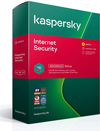 Kaspersky Internet Security 2022 | 3 Geräte | 1 Jahr | Windows/Mac/Android | Aktivierungscode in Standardverpackung von Kaspersky