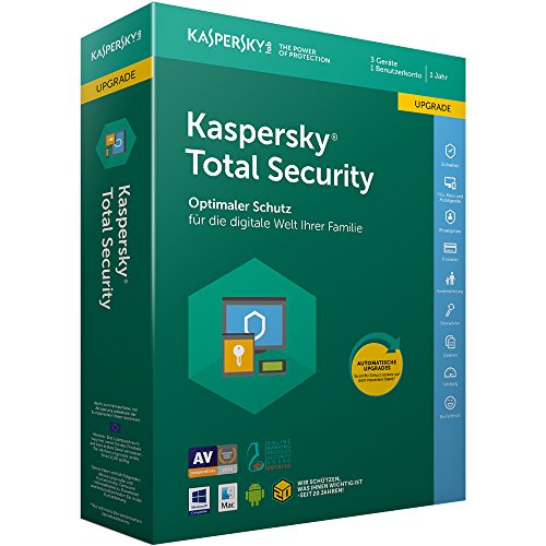 Kaspersky Total Security 2018 Upgrade | 3 Geräte | 1 Jahr | Windows/Mac/Android | Download von Kaspersky