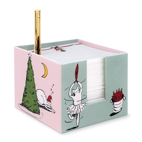 Kate Spade New York Notizwürfel mit 400 leeren Blättern und schwarzem Tintenstift, niedlicher Papierhalter für Schreibtisch, Urlaubsparty Kate Spade New York Notizwürfel mit 400 leeren Blättern und schwarzem Tintenstift, niedlicher Papierhalter für Schreibtisch, Urlaubsparty von Kate Spade New York