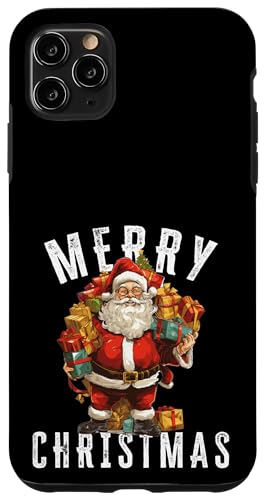 Hülle für iPhone 11 Pro Max Merry Christmas Weihnachtsmotiv Weihnachtsmann von Kattos - Frohe Weihnachten