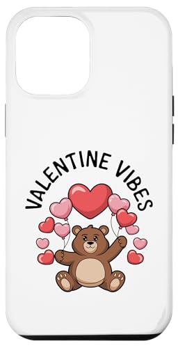 Hülle für iPhone 12 Pro Max Teddy Bär mit Herz zum Valentinstag Valentine Vibes von Kattos - Valentinstag