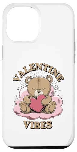 Hülle für iPhone 12 Pro Max Teddy Bär mit Herz zum Valentinstag Valentine Vibes von Kattos - Valentinstag