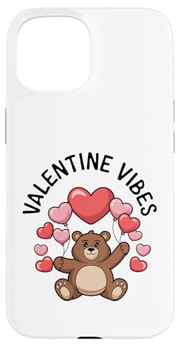 Hülle für iPhone 15 Teddy Bär mit Herz zum Valentinstag Valentine Vibes von Kattos - Valentinstag