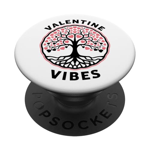 Valentine Vibes Liebe zum Valentinstag PopSockets Klebender PopGrip von Kattos - Valentinstag