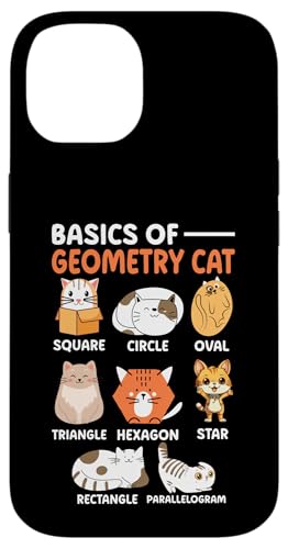 Basic Of Cat Geometry Mathe Katze Hülle für iPhone 14 von Katze Geometrie Mathematik Lehrer Schule Katzen