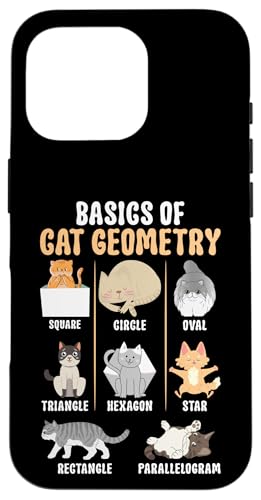 Basic Of Cat Geometry Mathe Katze Hülle für iPhone 16 Pro von Katze Geometrie Mathematik Lehrer Schule Katzen