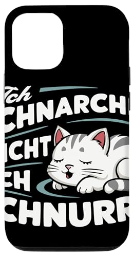 Hülle für iPhone 12/12 Pro Katzen Ich schnarche nicht ich schnurre Kätzchen Schlafen von Katze Kätzchen Kater Tier Katzen