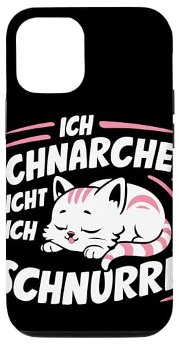 Hülle für iPhone 13 Katzen Ich schnarche nicht ich schnurre Schlafen Kätzchen von Katze Kätzchen Kater Tier Katzen