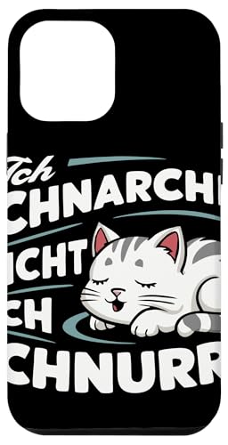 Hülle für iPhone 15 Plus Katzen Ich schnarche nicht ich schnurre Kätzchen Schlafen von Katze Kätzchen Kater Tier Katzen