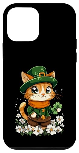 Hülle für iPhone 12 mini Kleeblatt Deko Frauen Männer Kinder St Patricks Day Katze von Katze St Patricks Day Kostüm Irland Damen Herren